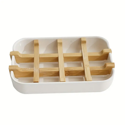 BambooLux Soap Dish – Elegant & Eco-Friendly Bathroom Accessory