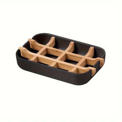 BambooLux Soap Dish – Elegant & Eco-Friendly Bathroom Accessory