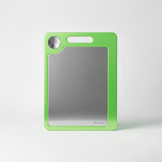 Kavelle Double-Sided Stainless Steel Chopping Board for Home Kitchens