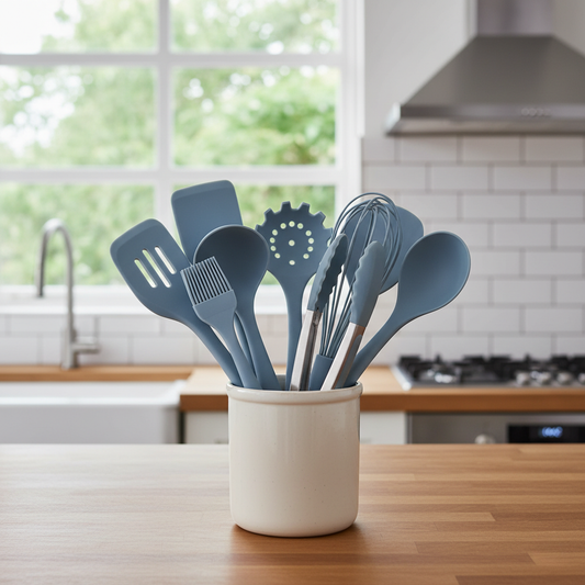 Lunare Silicone Cooking Utensil Set with 10 Kitchen Tools