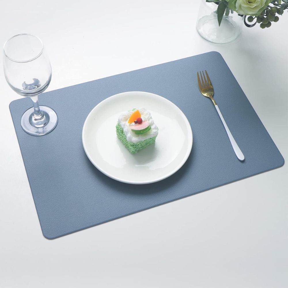 VintageCharm Leather Dining Placemat – Elegant Table Protection