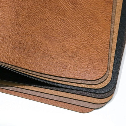VintageCharm Leather Dining Placemat – Elegant Table Protection
