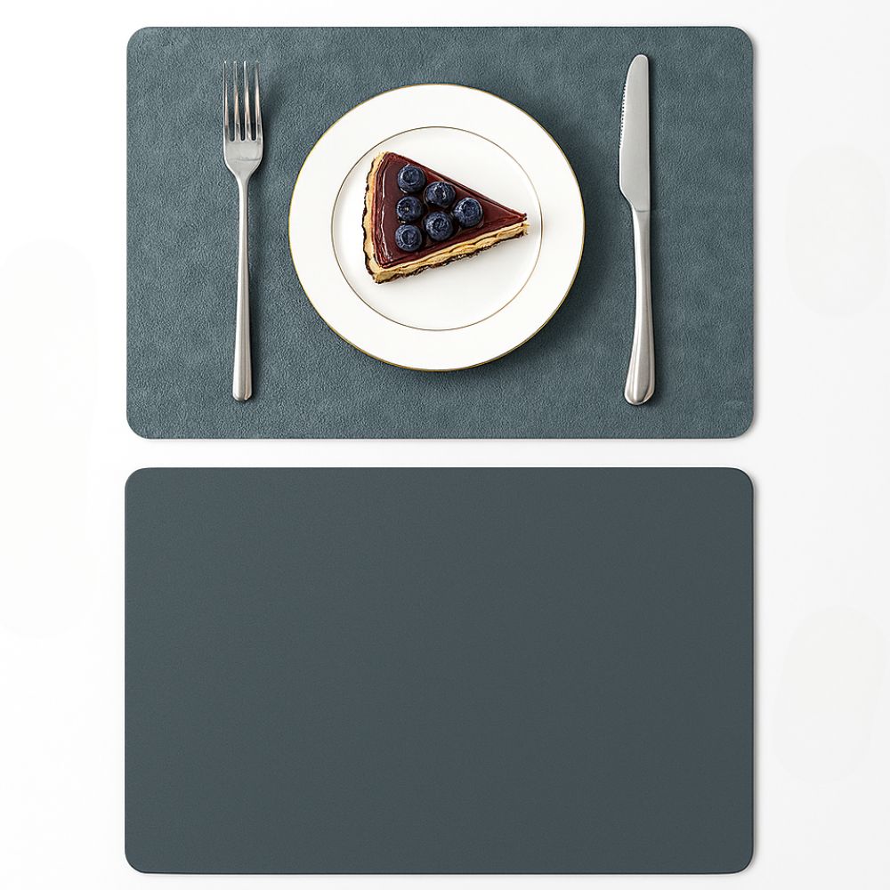 VintageCharm Leather Dining Placemat – Elegant Table Protection