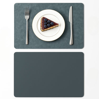 VintageCharm Leather Dining Placemat – Elegant Table Protection