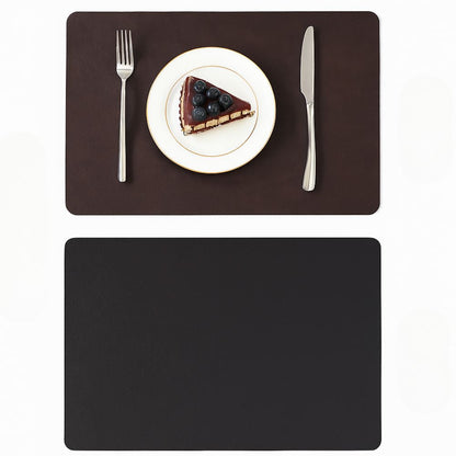 VintageCharm Leather Dining Placemat – Elegant Table Protection