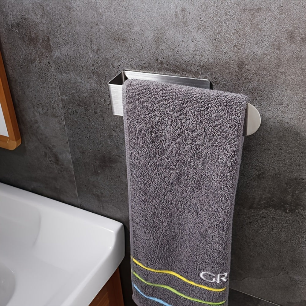 LustraWall Stainless Steel Towel Rack – Wall-Mounted Minimalist Design