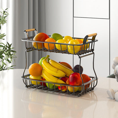HarvestStack Two-Tier Fruit & Vegetable Organizer – Modern Kitchen Storage