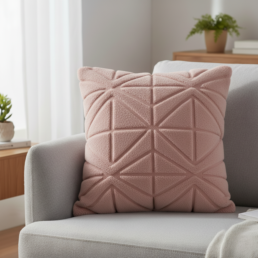 Snuggle Sherpa Cushion Cover with Quilted Faux Fur Design