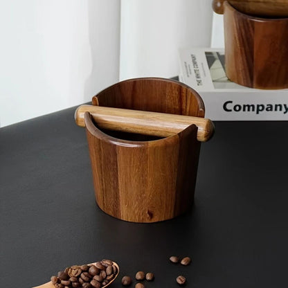 BrewMate Elegant Solid Wood Knock Box for Espresso Stations