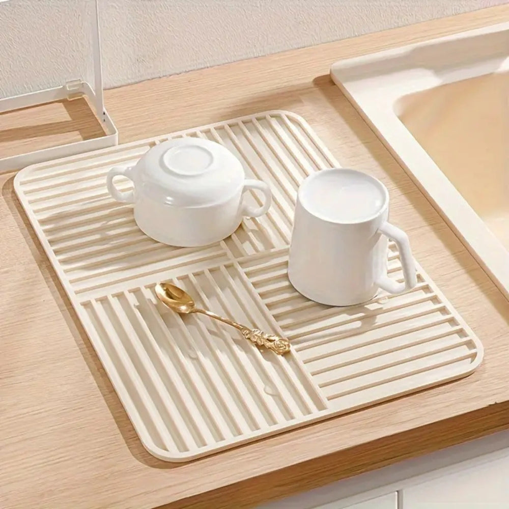 SilicoFlex Foldable Heat-Resistant Drying Mat for Kitchen Organization