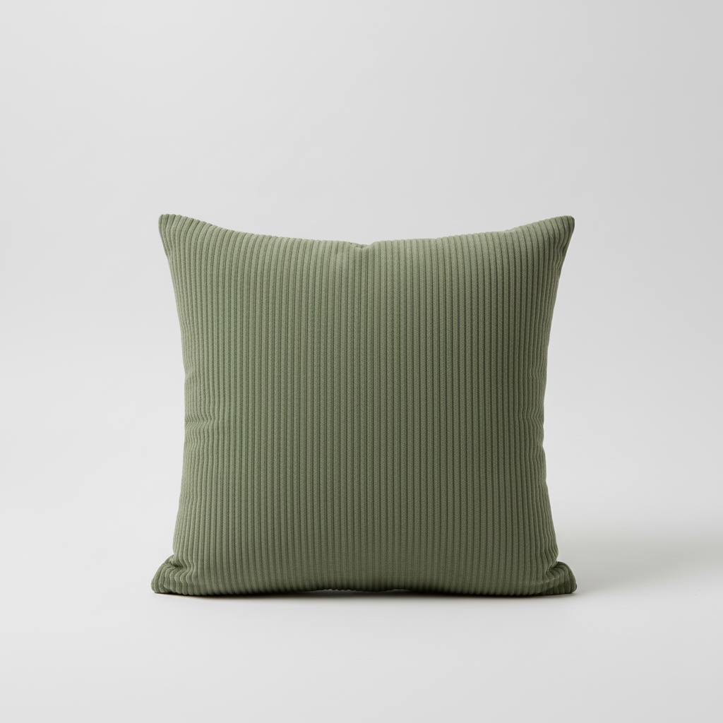 Teravo Corduroy Cushion Cover with Ribbed Texture for Home Decoration