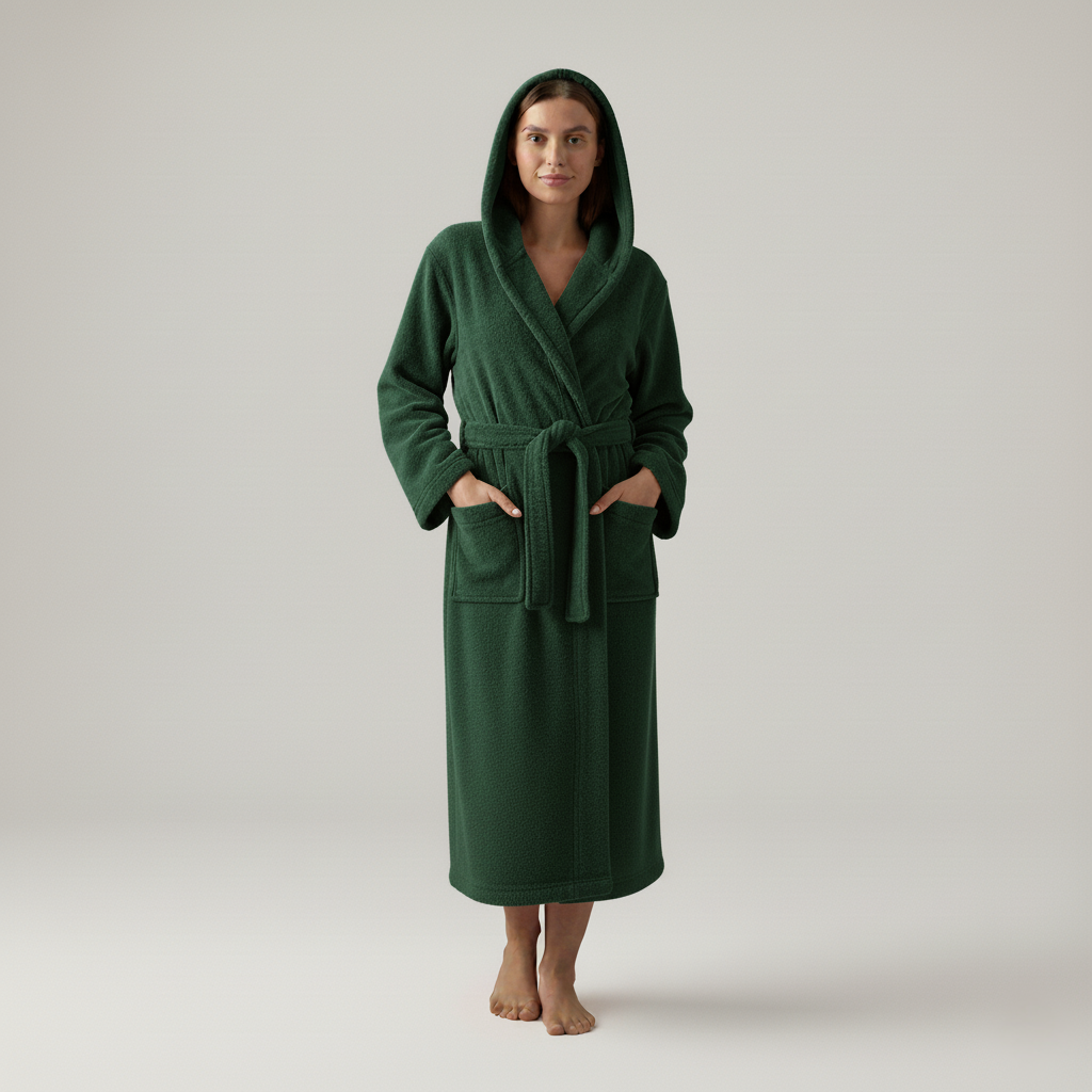 Velmor Plush Long Hooded Robe for Everyday Home Relaxation