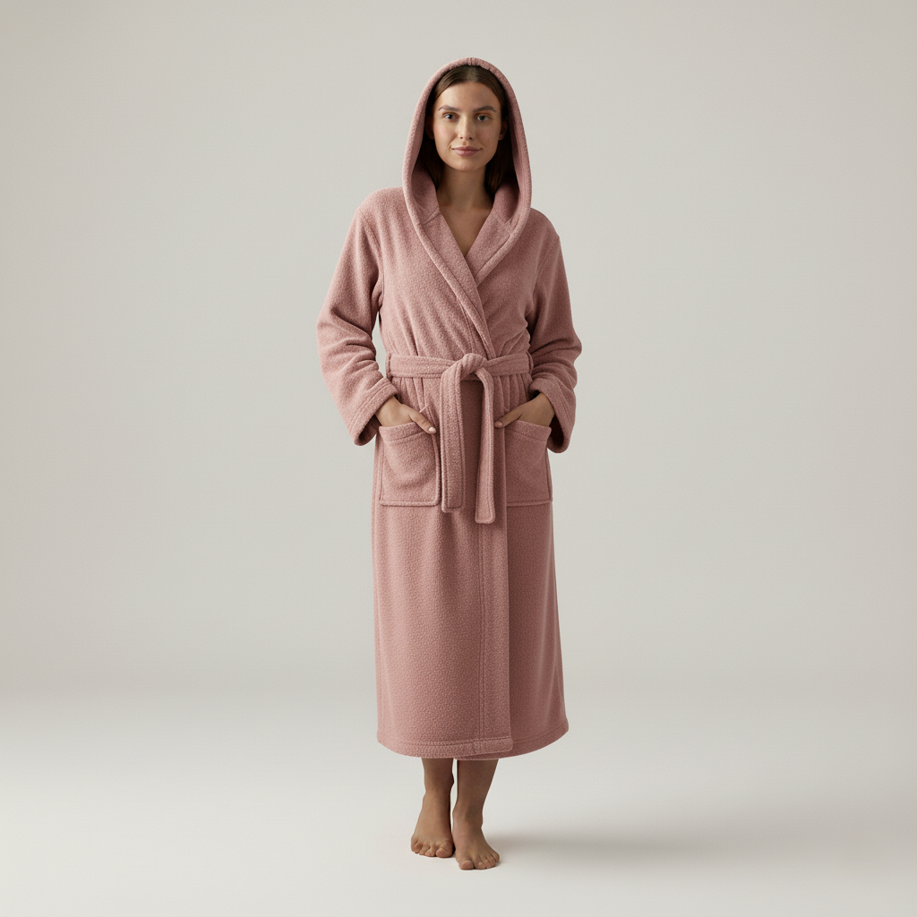 Velmor Plush Long Hooded Robe for Everyday Home Relaxation
