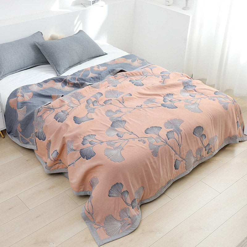 LeafLuxe Reversible Cotton Gauze Quilt – Soft, Eco-Friendly Comfort