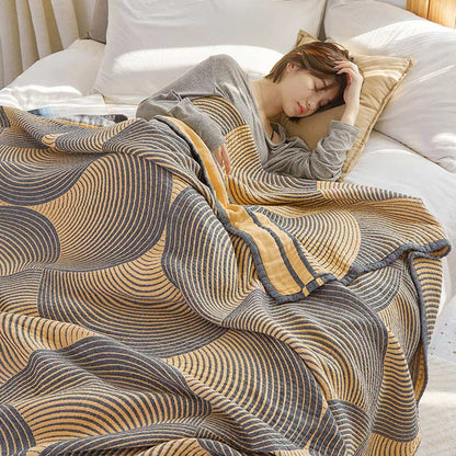 RingBreeze Four-Layer Cotton Summer Quilt – Lightweight, Breathable Comfort