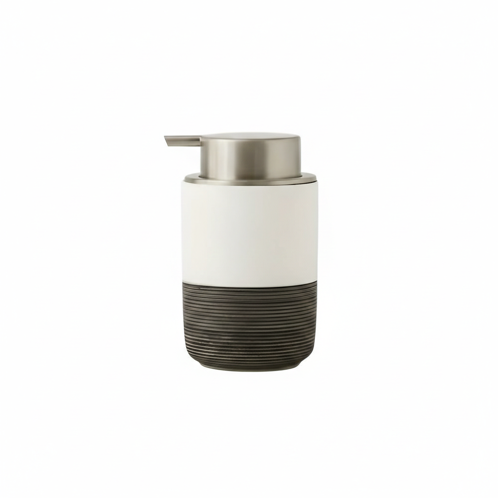 CeramiLux Minimalist Ceramic Soap Dispenser for Modern Bathrooms and Kitchens