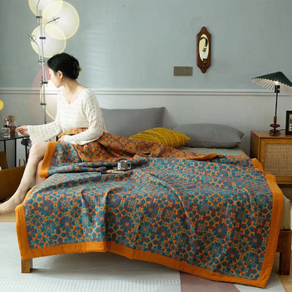 AuroraSix Reversible Cotton Quilt – Soft, Eco-Friendly Comfort for Your Bedroom