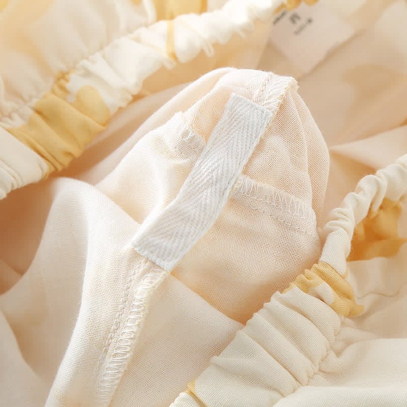 GinkgoCharm Cotton Loungewear Set – Soft, Elegant Indoor Comfort