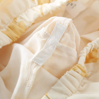 GinkgoCharm Cotton Loungewear Set – Soft, Elegant Indoor Comfort
