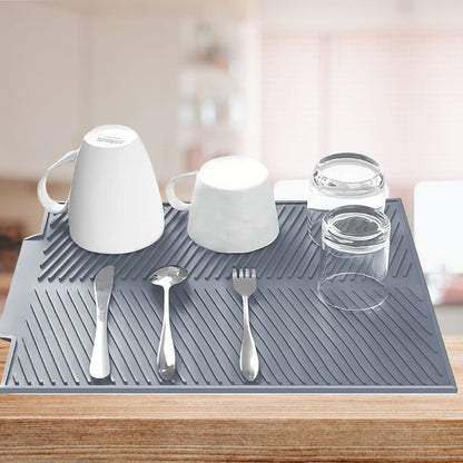 FlexiDrain Premium Silicone Dish Mat for Versatile Kitchen Efficiency
