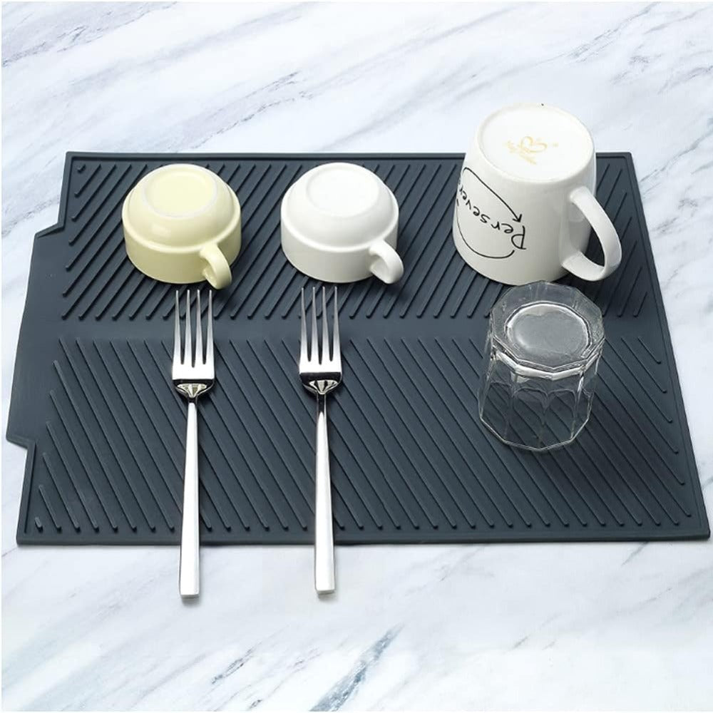 FlexiDrain Premium Silicone Dish Mat for Versatile Kitchen Efficiency