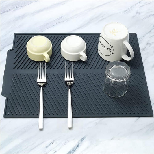 FlexiDrain Premium Silicone Dish Mat for Versatile Kitchen Efficiency