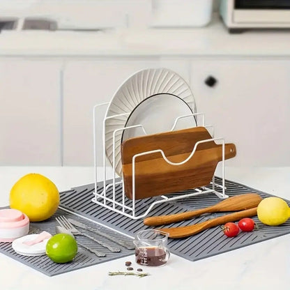 FlexiDrain Premium Silicone Dish Mat for Versatile Kitchen Efficiency