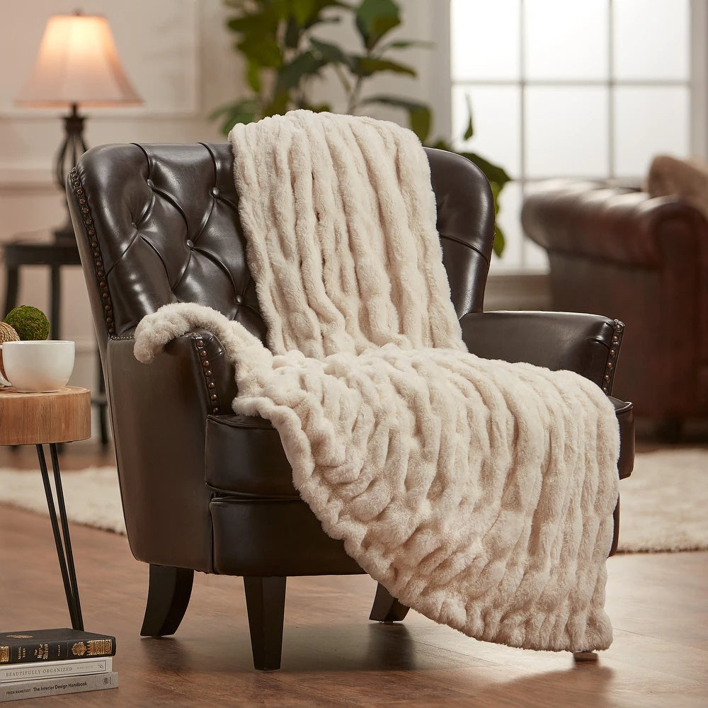 Velura Luxe Faux Fur Blanket for Year-Round Comfort and Style